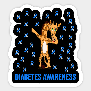 diabetes awareness - blue ribbon awareness - type 1 diabetes awareness Sticker